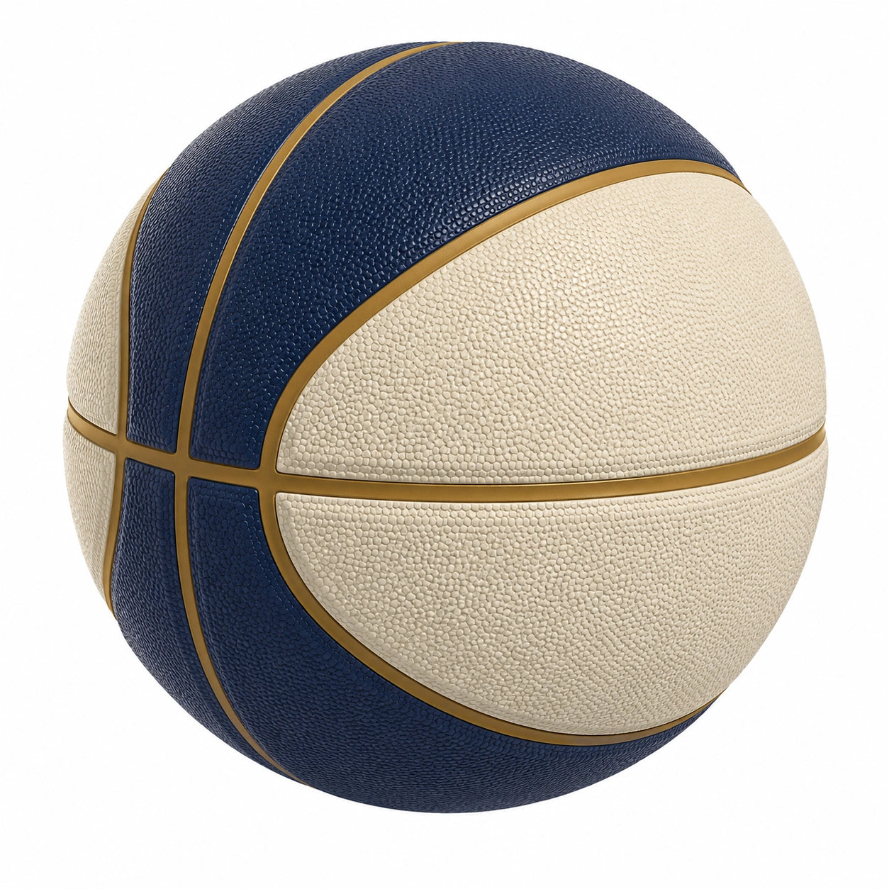 Ballon de basket bleu et crème avec excellente adhérence