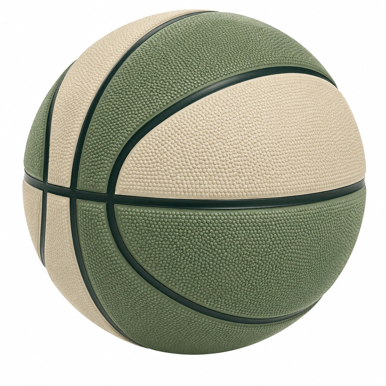 Ballon de basket extérieur vert/beige résistant