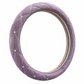 Housse de Volant Matelassée Violette avec Ornements Brillants