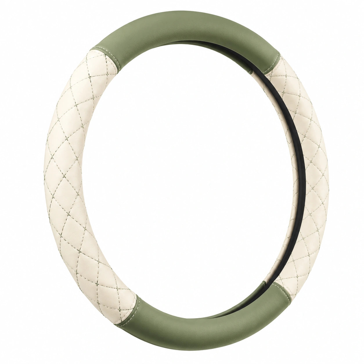 Housse de Volant Matelassée 37-38 cm Vert et Crème