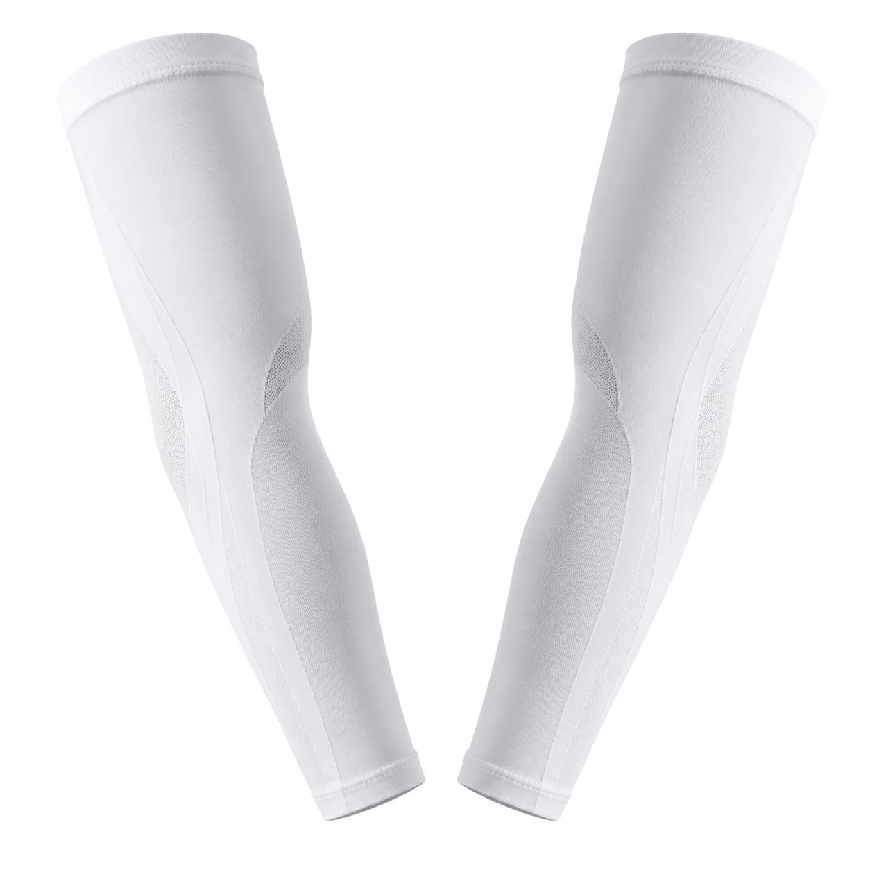 Manchettes de compression anti-UV pour sport en plein air - Blanc