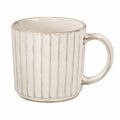 Mug en céramique nervuré beige 350 ml