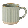 Tasse en céramique striée vert 300ml