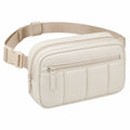Sac banane décontracté beige avec fermeture éclair