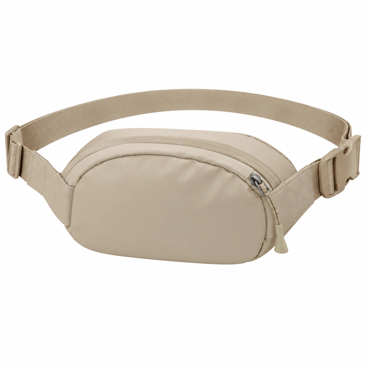 Sac banane minimaliste beige avec ceinture ajustable