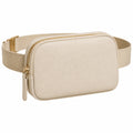 Sac banane beige avec ceinture réglable