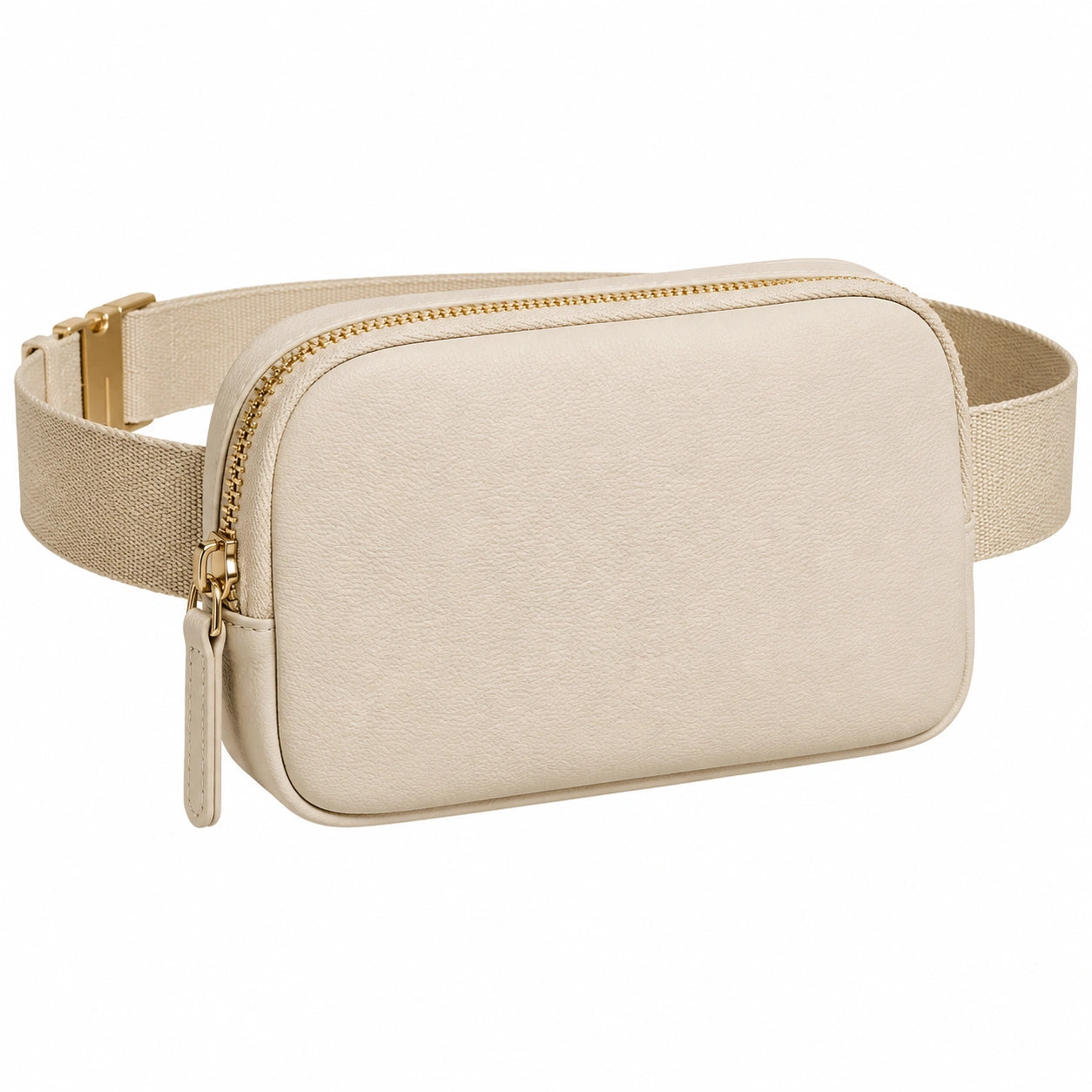 Sac banane beige avec ceinture réglable