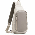 Sac à bandoulière unisexe ergonomique beige 30cm
