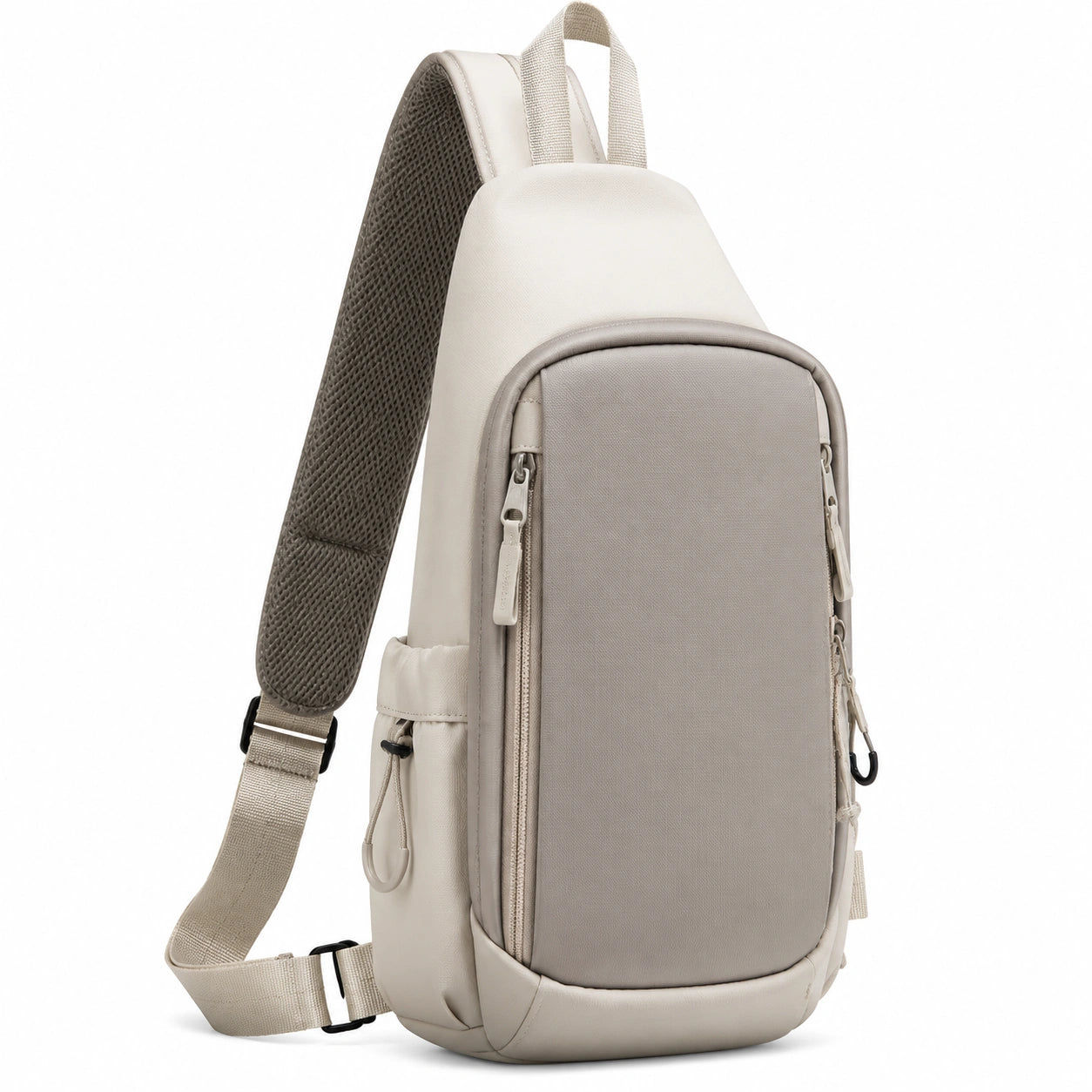 Sac à bandoulière unisexe ergonomique beige 30cm