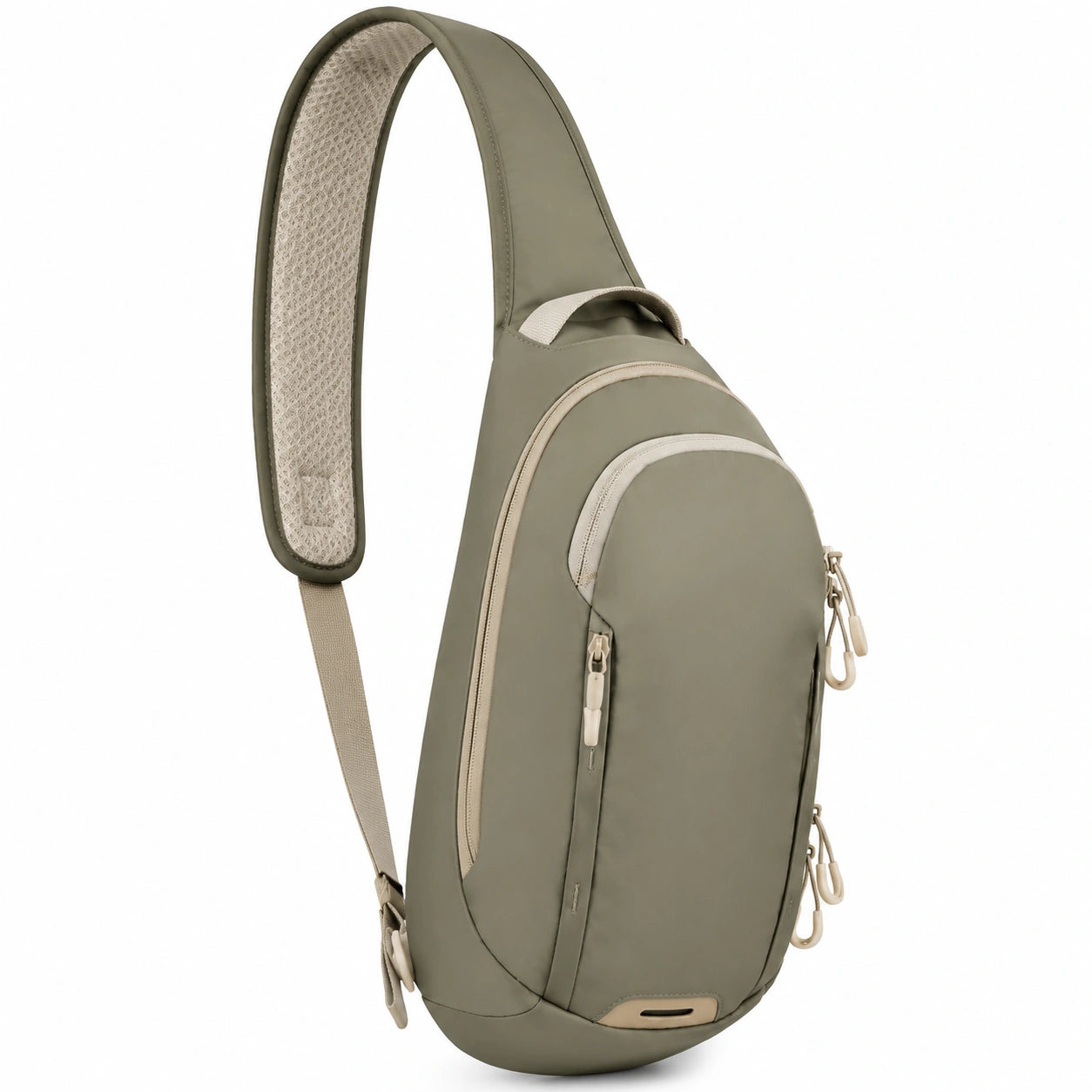 Sac à bandoulière ergonomique imperméable kaki