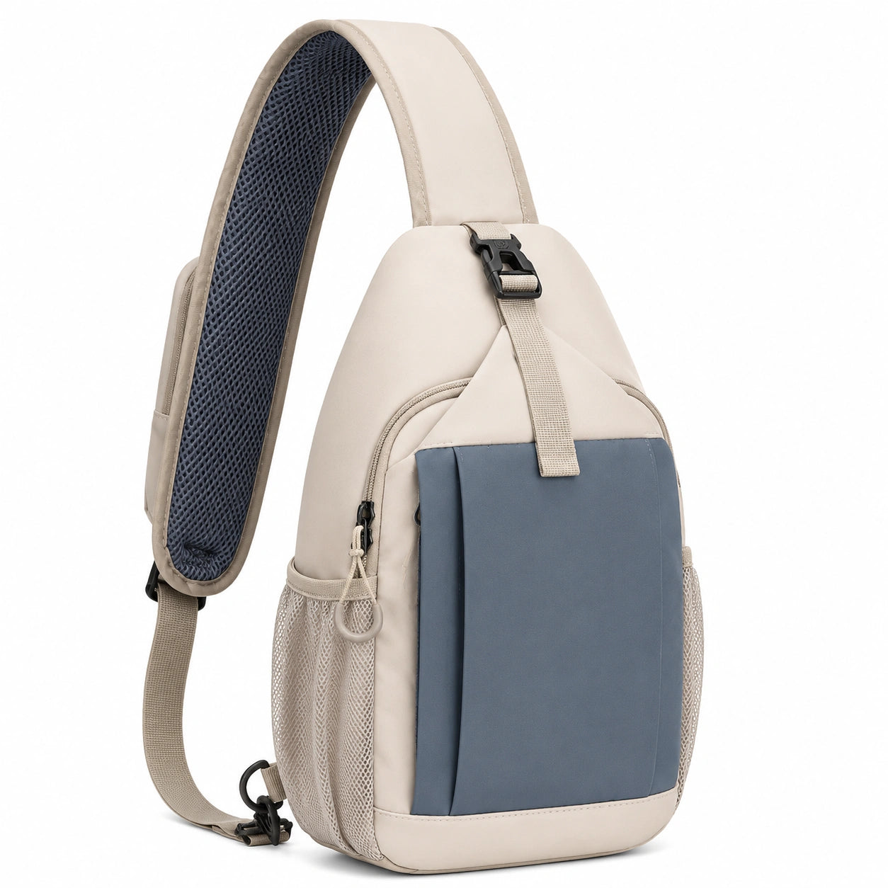Besace Étui Décontractée Beige et Bleu