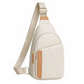 Sac à bandoulière unisexe moderne beige et marron