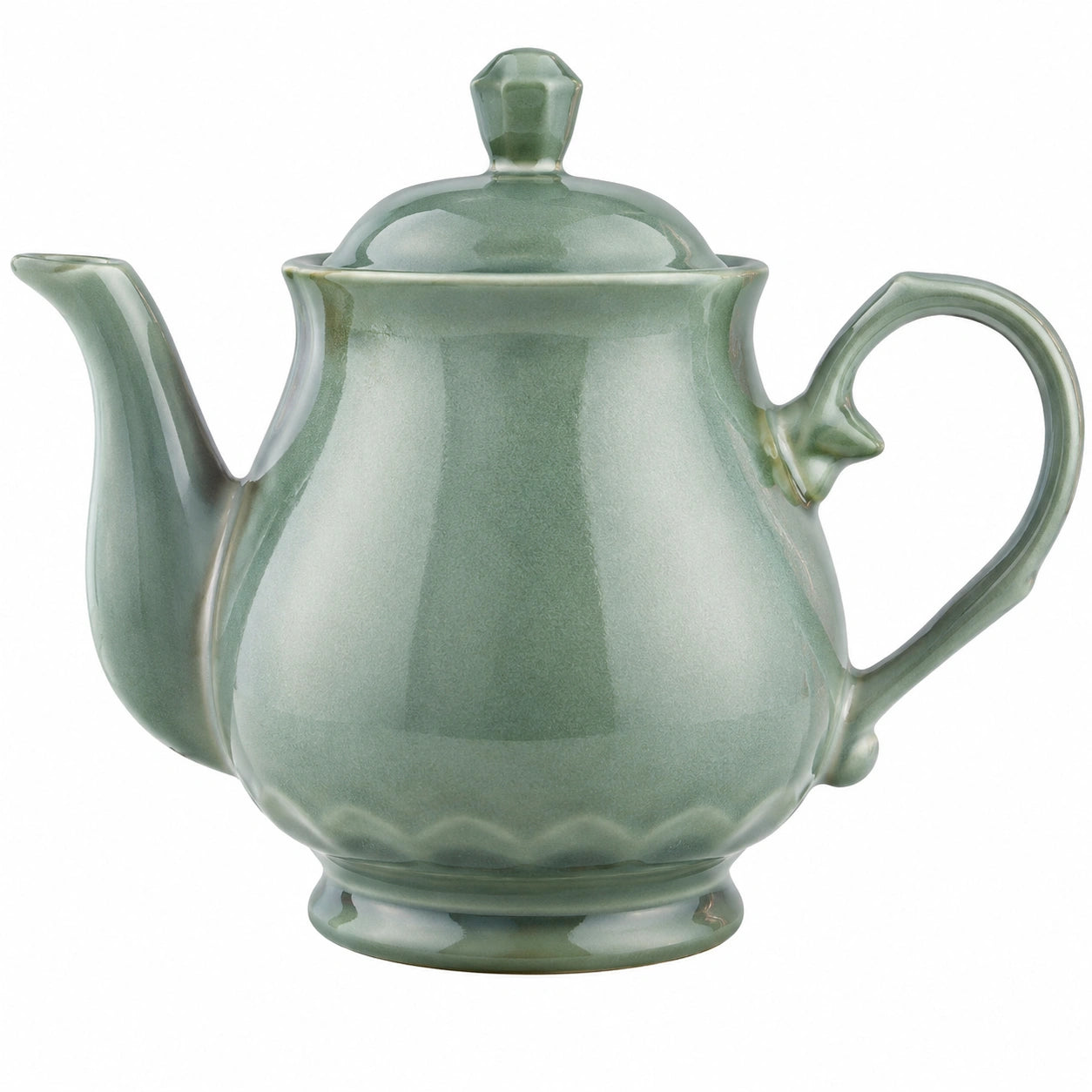 Théière en céramique émaillée verte 1200ml