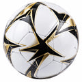 Ballon de football blanc, noir et doré, 69 cm, cousu
