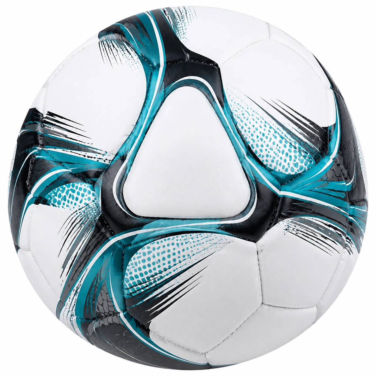Ballon de football Blanc/Noir/Bleu Taille 5