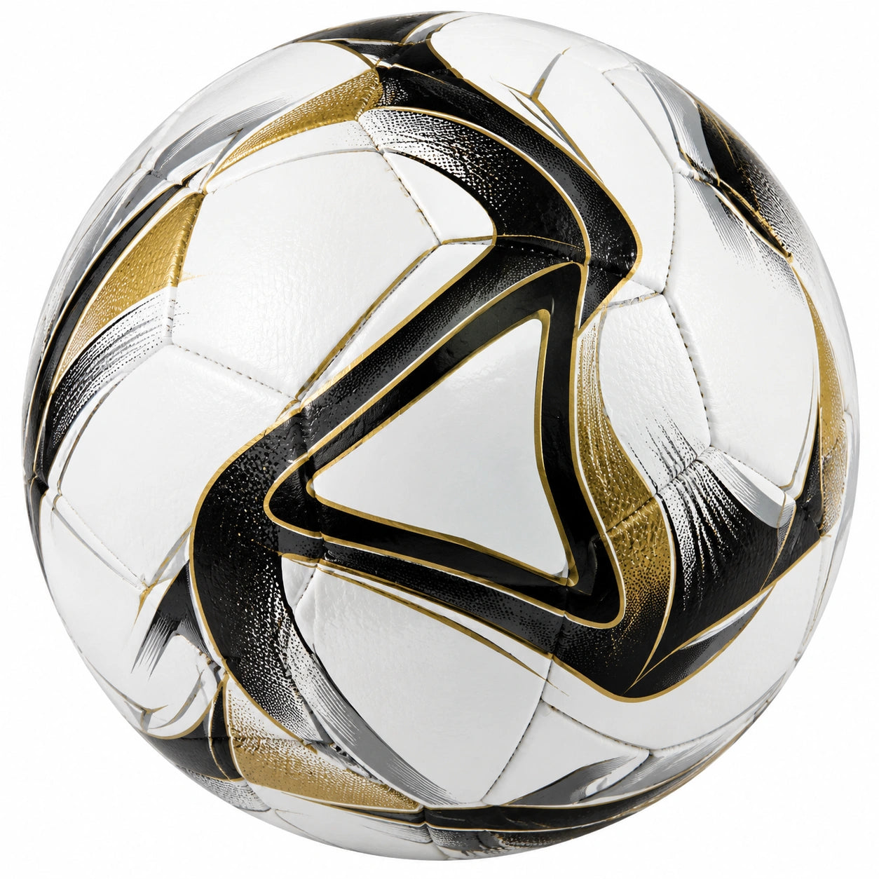 Ballon de Football Blanc/Noir/Doré 69 cm