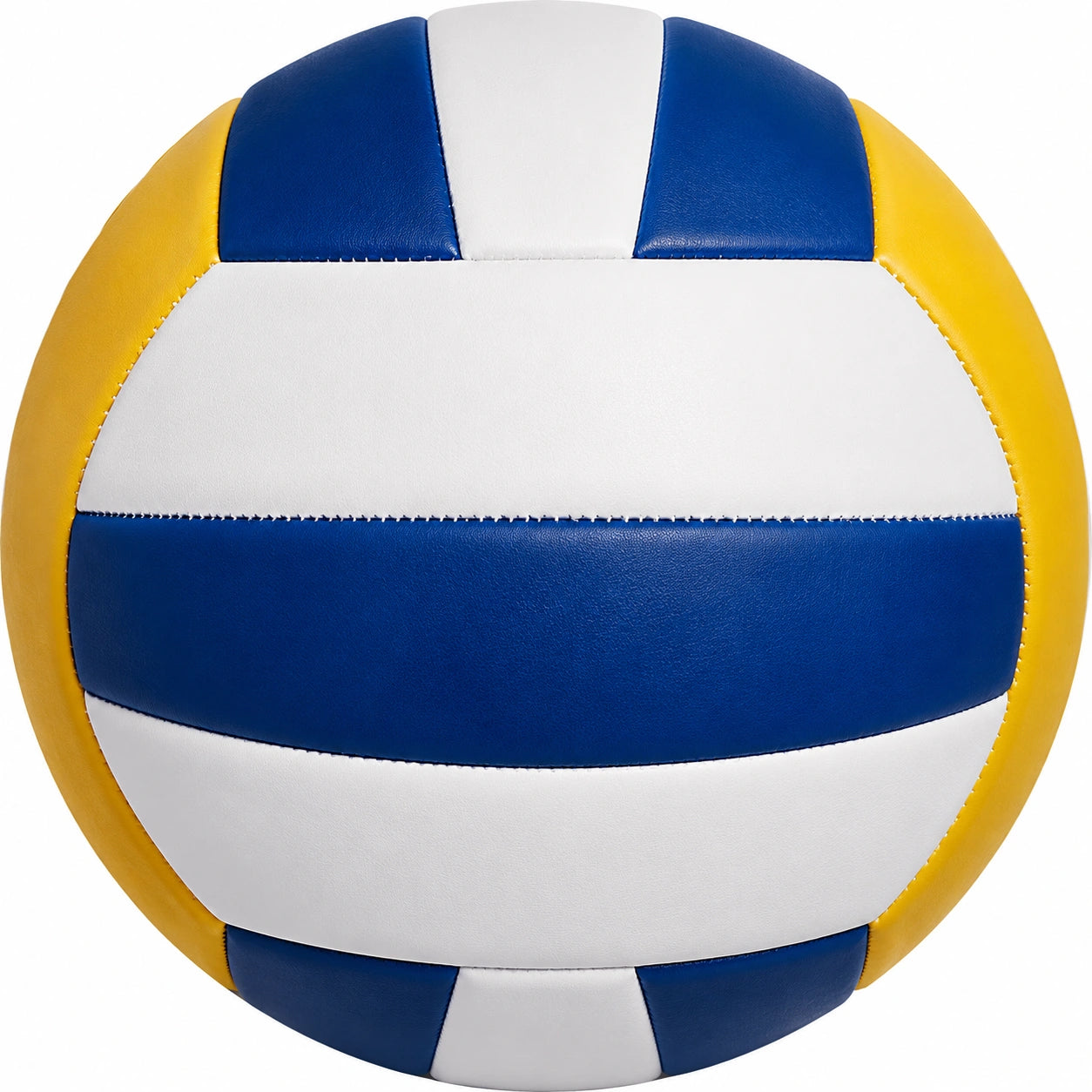 Ballon de volleyball bleu, blanc et jaune pour jeux intérieurs et extérieurs