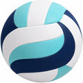 Ballon de volleyball bleu cyan et blanc pour entraînements et compétitions