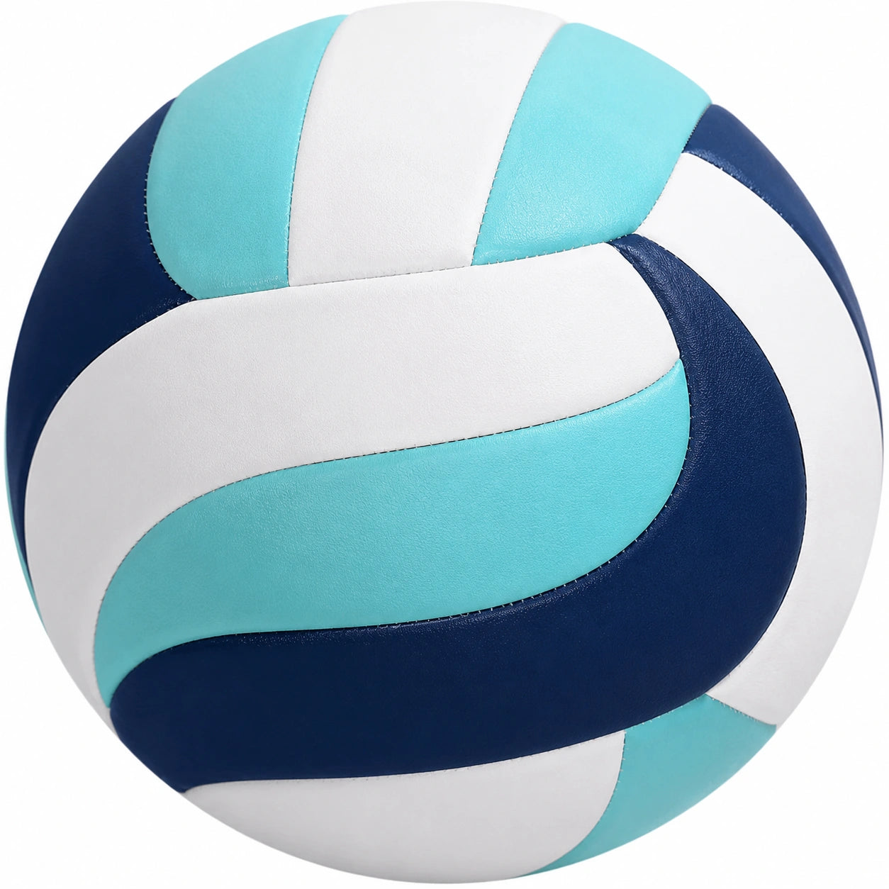 Ballon de volleyball bleu cyan et blanc pour entraînements et compétitions