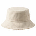 Chapeau Bob Écru avec Bords Effilochés
