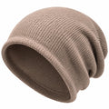 Bonnet Tricoté Doux Beige Unisexe
