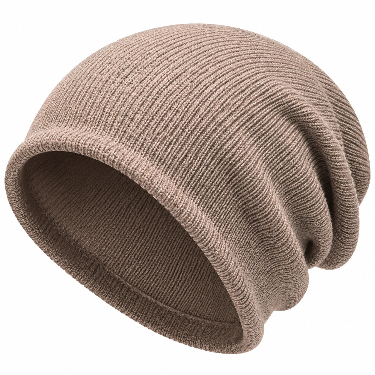 Bonnet Tricoté Doux Beige Unisexe