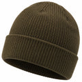 Bonnet en tricot côtelé unisexe vert kaki