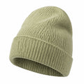 Bonnet en Tricot Extensible Vert Clair
