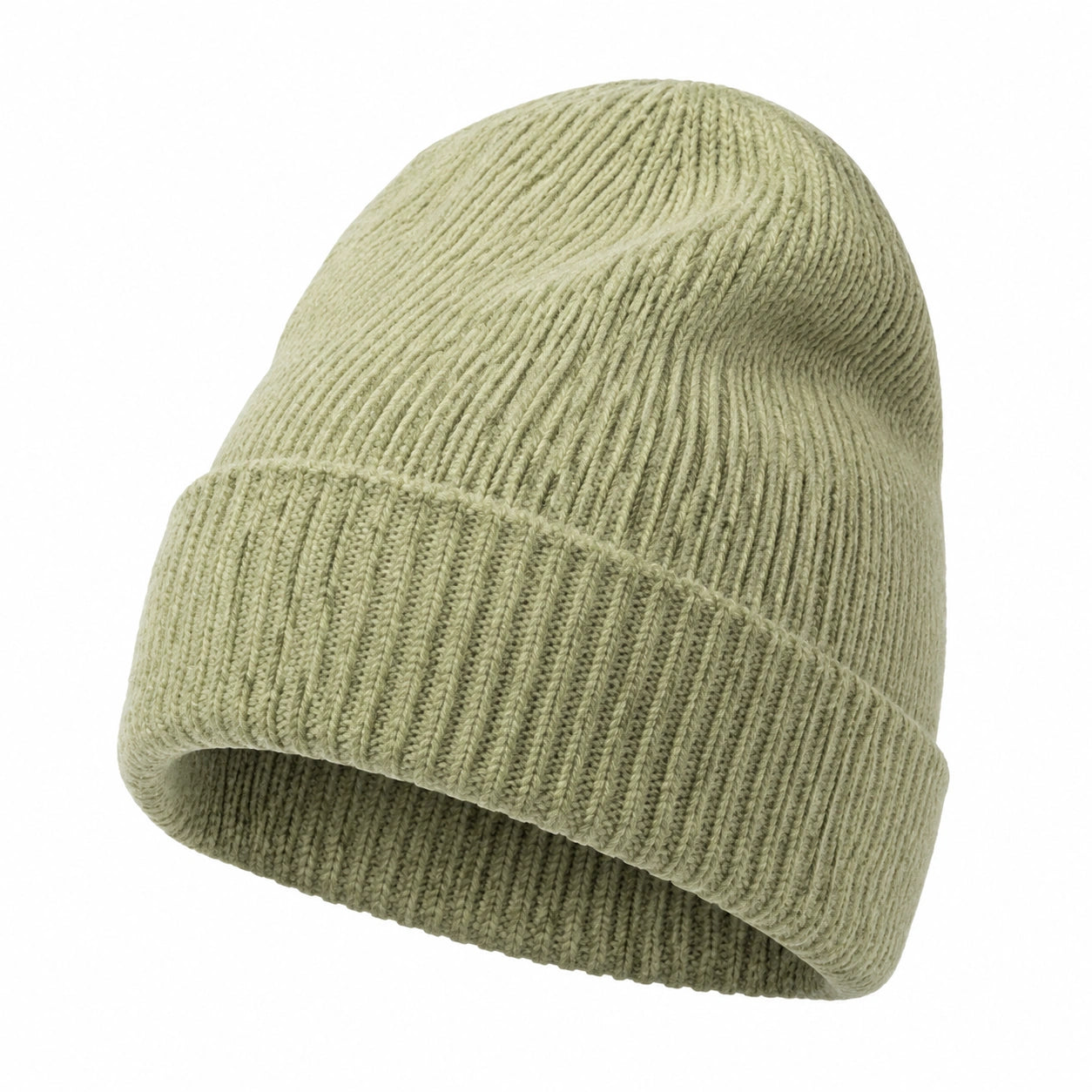Bonnet en Tricot Extensible Vert Clair