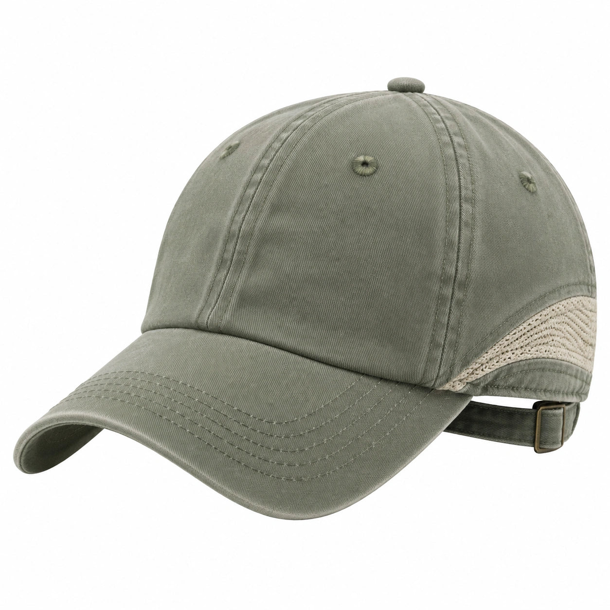 Casquette de baseball kaki ajustable pour adultes