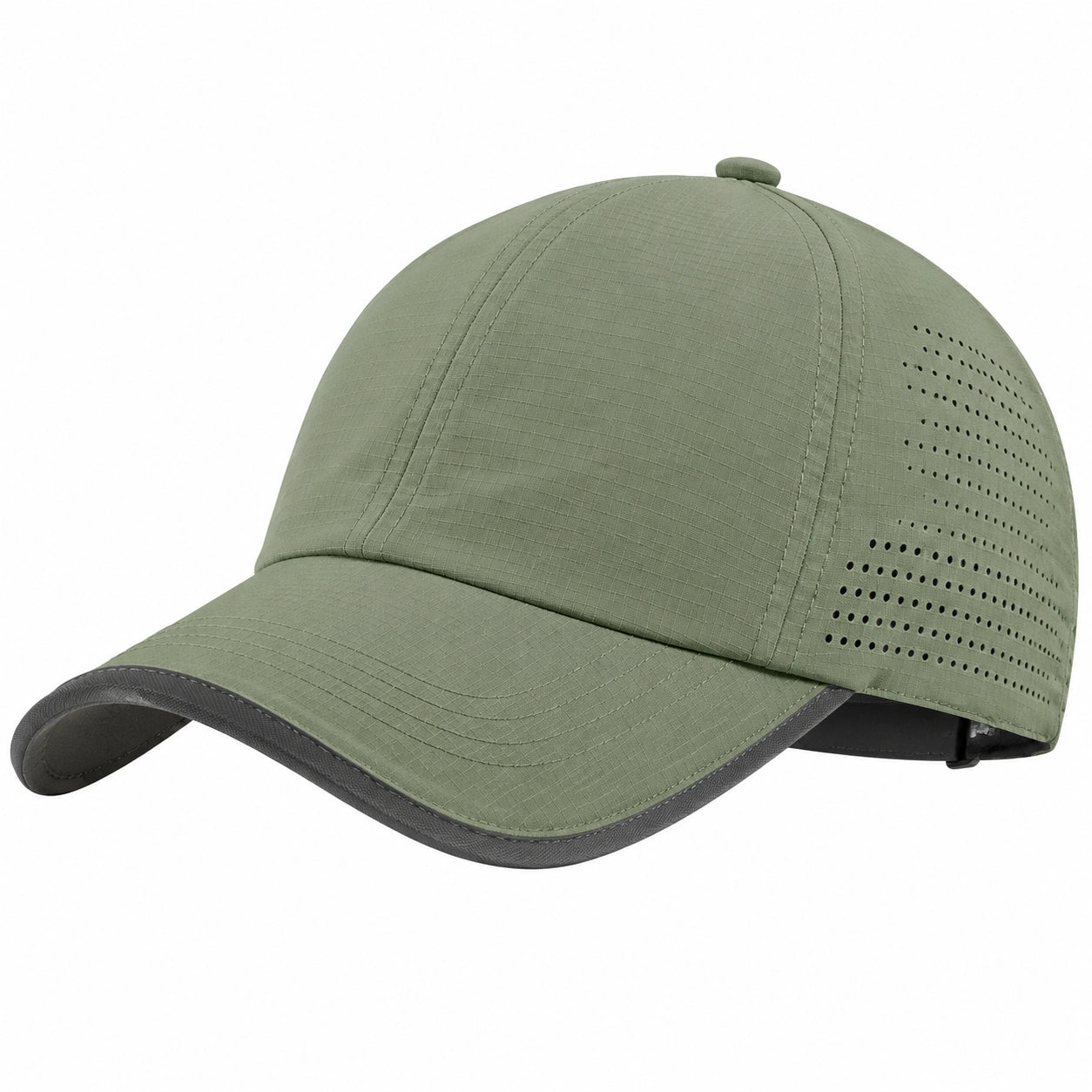 Casquette de Sport Vert Olive Respirante avec Visière