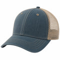 Casquette Trucker Réglable Bleu et Beige
