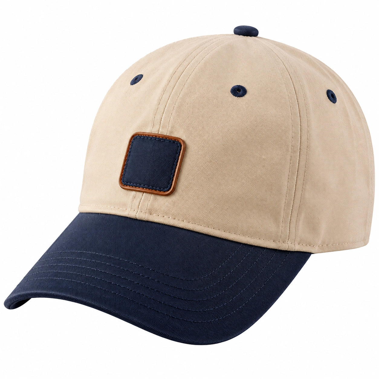 Casquette de baseball beige et bleu marine