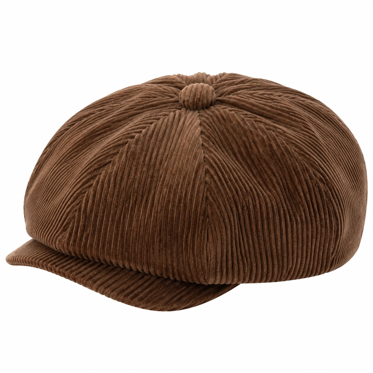 Casquette Gavroche Velours Côtelé Marron