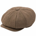 Casquette Gavroche Chevrons Marron