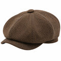 Casquette Gavroche Hiver Chevrons Marron