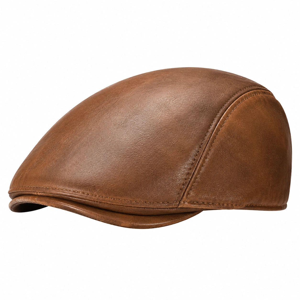Casquette plate élégante marron
