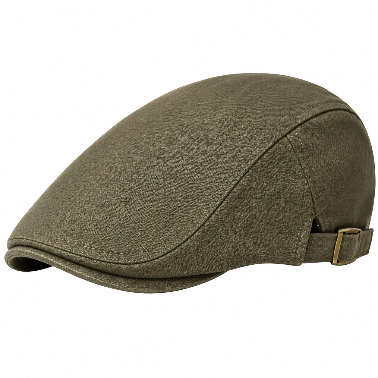 Casquette Plate Réglable Unisexe Kaki