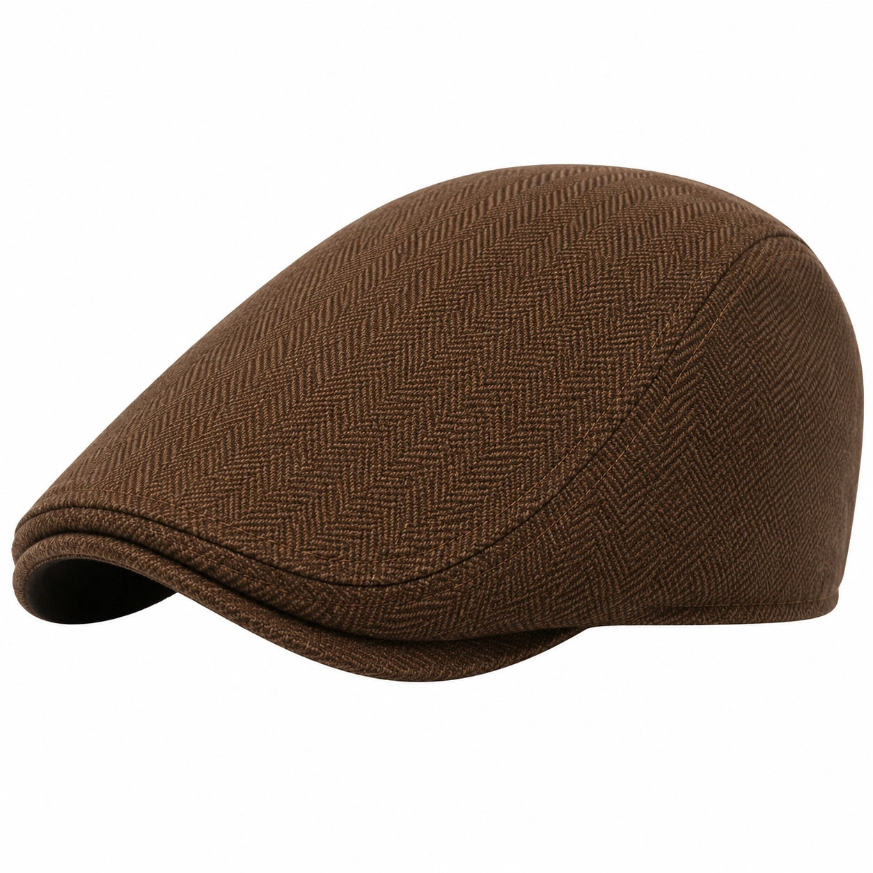 Casquette Plate Intemporelle Marron