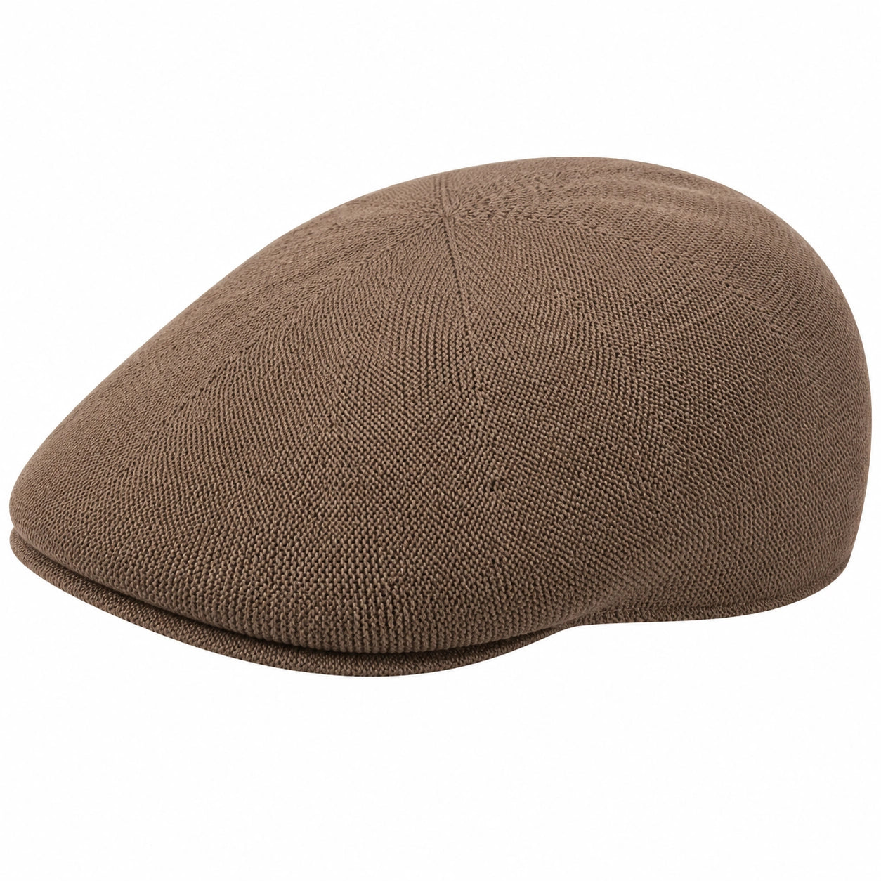 Casquette plate en maille marron élégante