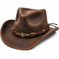Chapeau Western Cowboy Marron