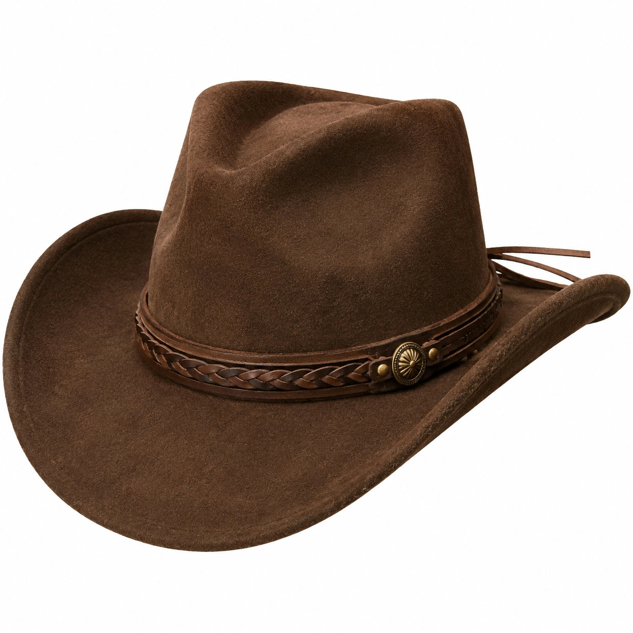 Chapeau Cowboy Classique en Feutre Marron
